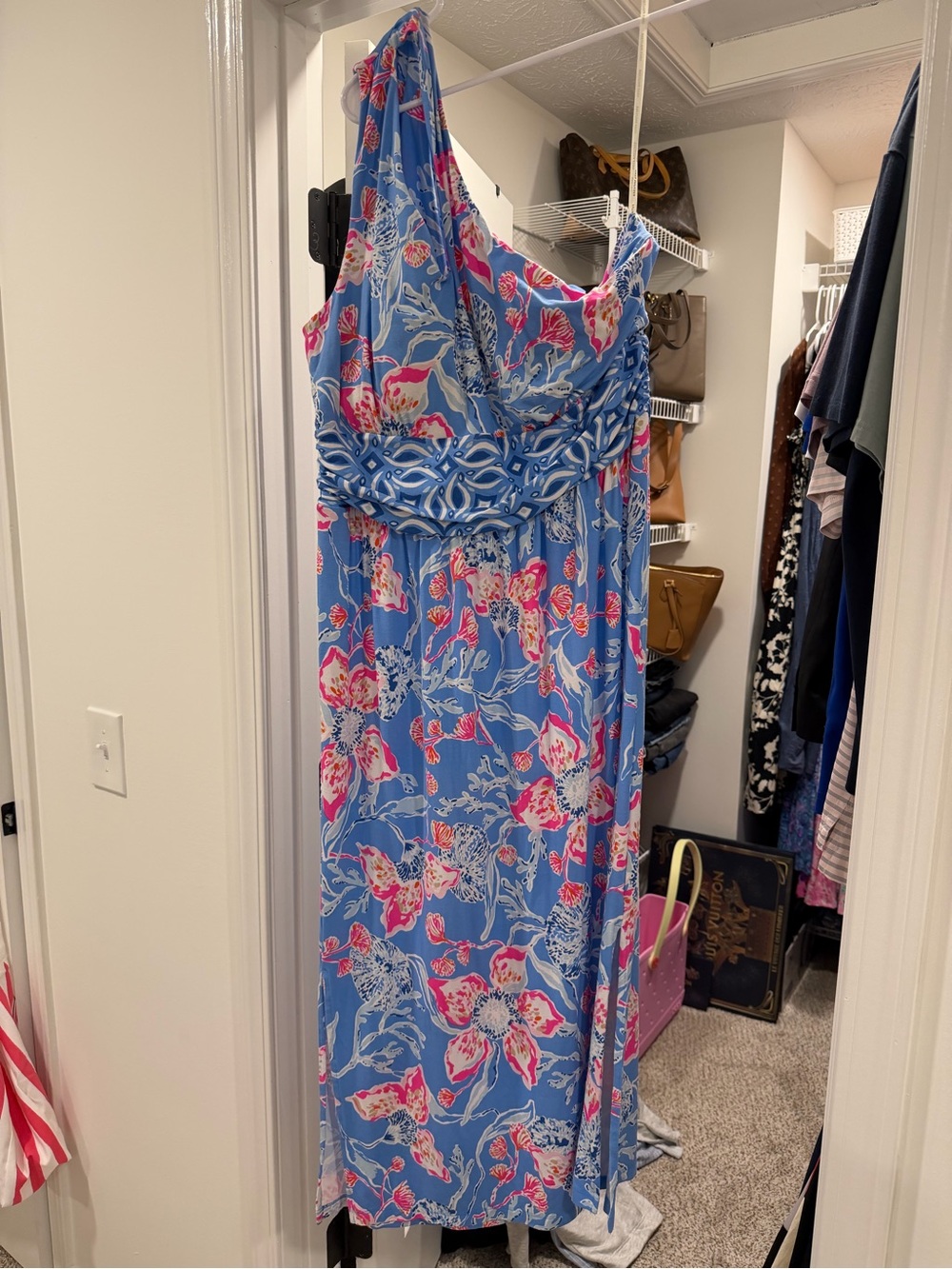 Lilly Pulitzer Helina One-Shoulder Midi Dress